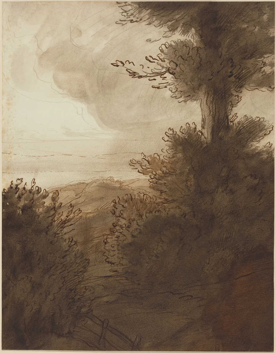 The Big Tree by Alphonse Legros, drawing, 1837-1911