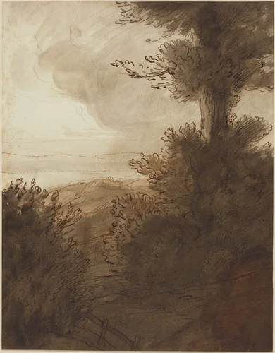 The Big Tree by Alphonse Legros, drawing, 1837-1911