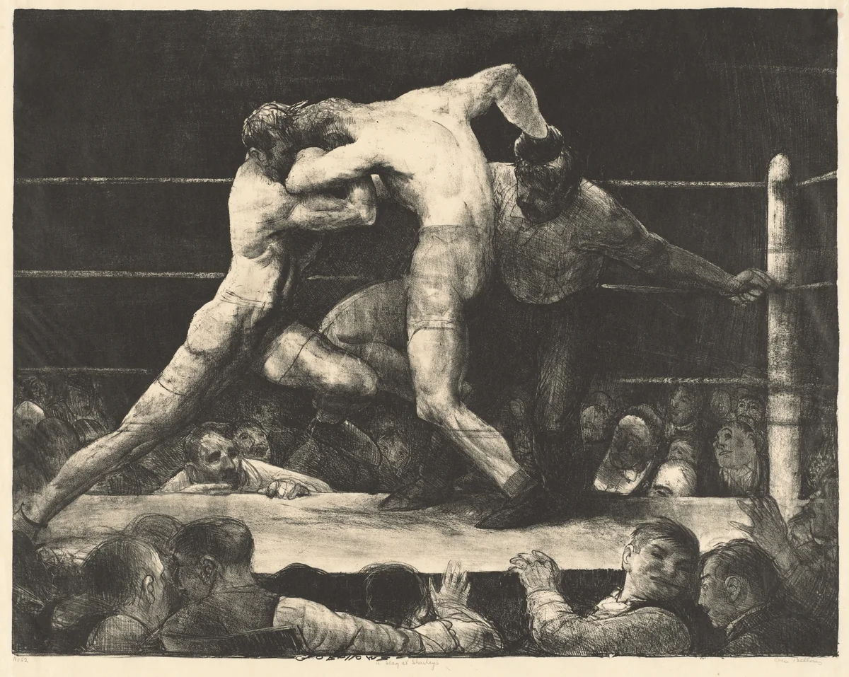 A Stag at Sharkey's by George Bellows, print, 1917