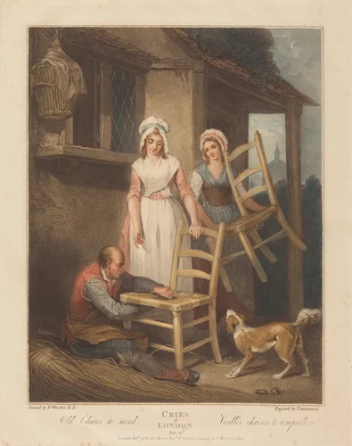 Old Chairs to Mend by Giovanni Vendramini, print, 1795