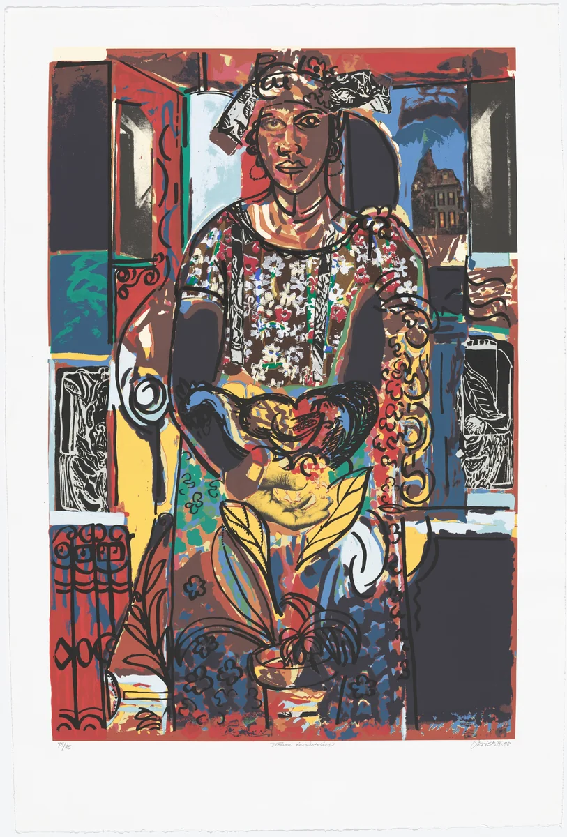 Woman in Interior by David C. Driskell, print, 2008