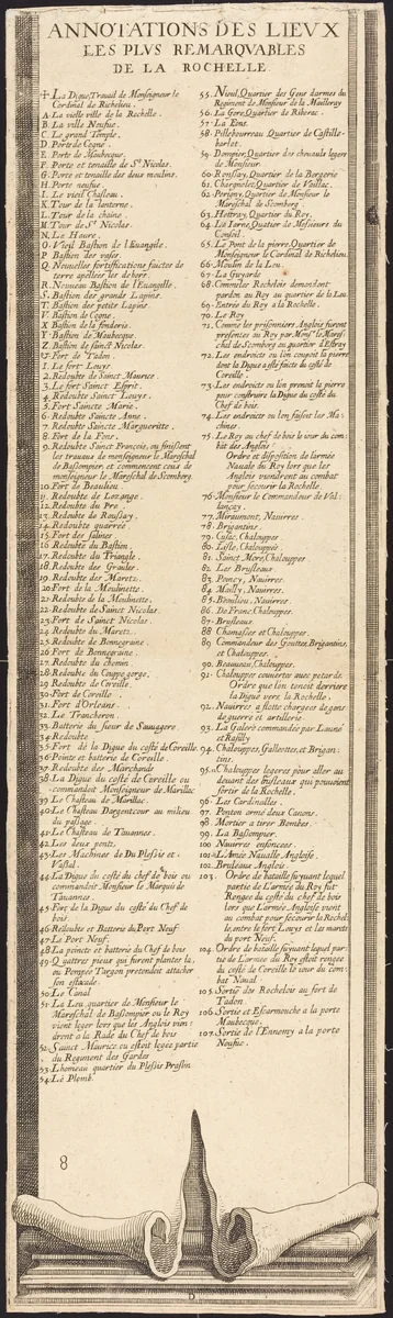 The Siege of La Rochelle [plate 9 of 16; set comprises 1952.8.97-112] by Jacques Callot, print, 1628-1631