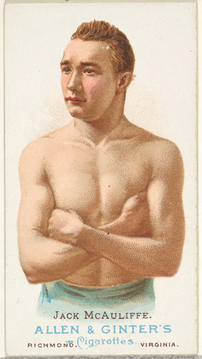 Jack McAuliffe, Pugilist, from World's Champions, Series 1 (N28) for Allen & Ginter Cigarettes by Allen & Ginter, print, 1887