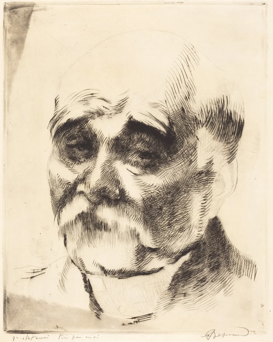 Georges Clemenceau by Albert Besnard, print, 1917