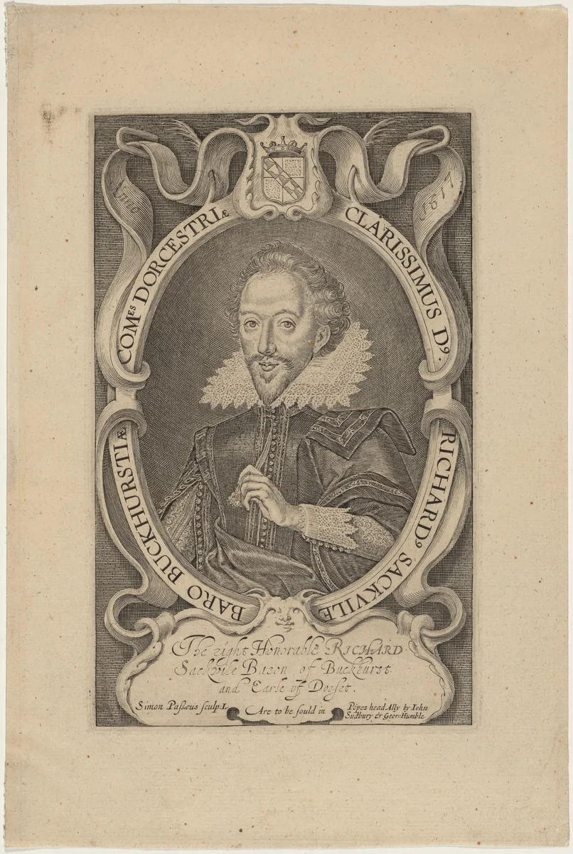 Richard Sackville, Third Earl of Dorset by Simon van de Passe, print, 1595-1647