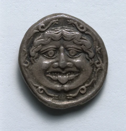Hemidrachm: Gorgoneion (obverse) by Unknown, metalwork, -405--395
