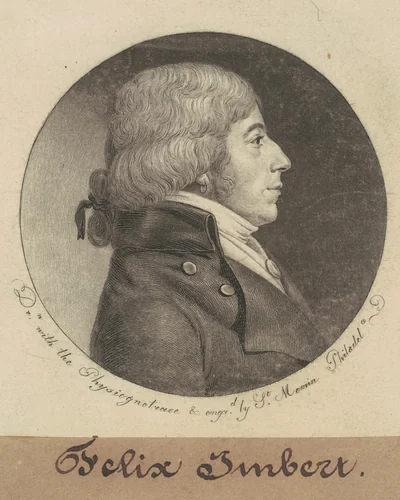 Felix Imbert by Charles B. J. Févret de Saint-Mémin, print, 1798-1803