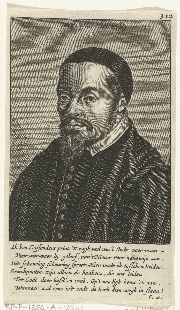 Portret van Georg Cassander by Hendrik Bary, print, 1663
