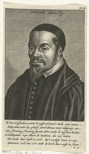 Portret van Georg Cassander by Hendrik Bary, print, 1663