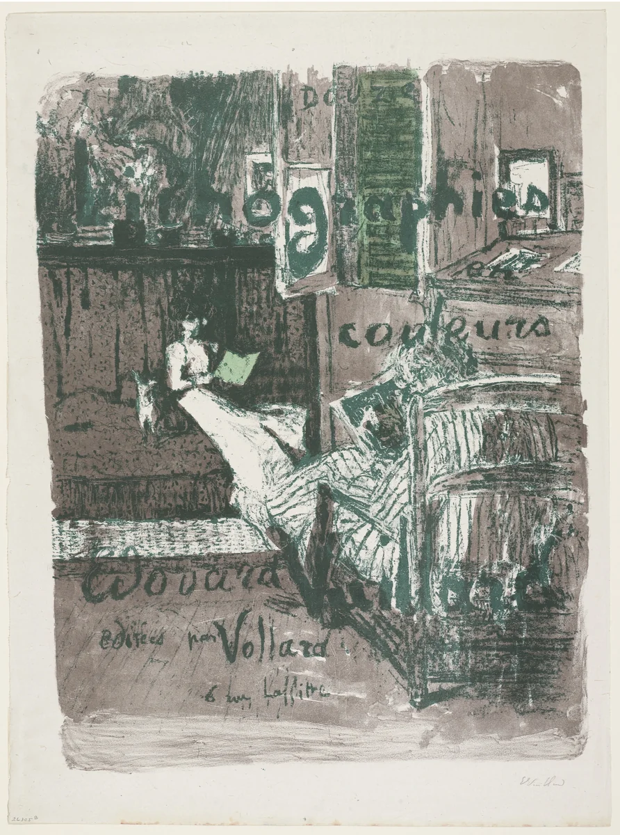 Cover (Couverture de l'album) from Landscapes and Interiors (Paysages et intérieurs) by Édouard Vuillard, print, 1899