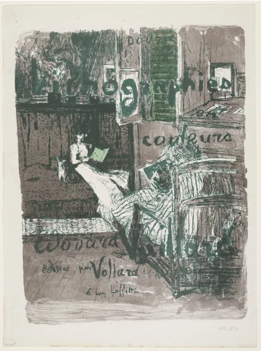 Cover (Couverture de l'album) from Landscapes and Interiors (Paysages et intérieurs) by Édouard Vuillard, print, 1899