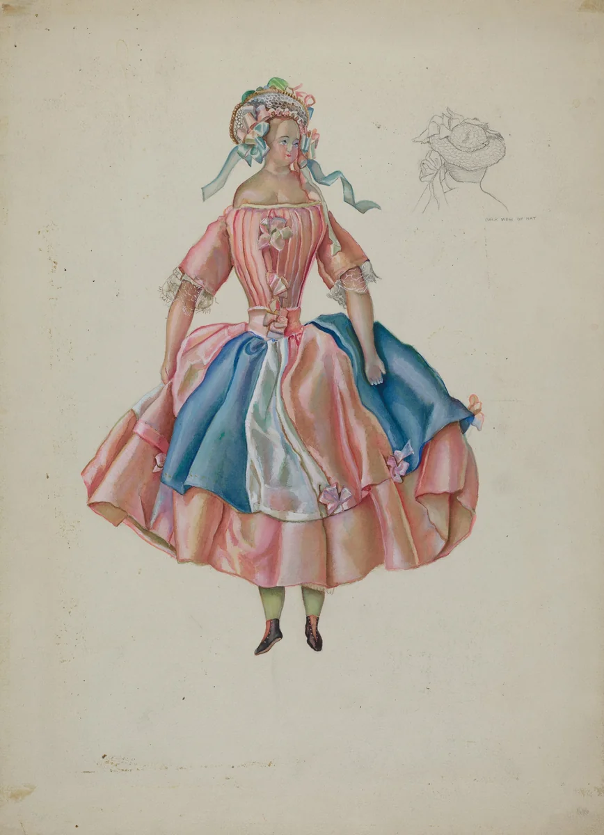 Doll in Costume by Gwyneth King, index of american design, 1937