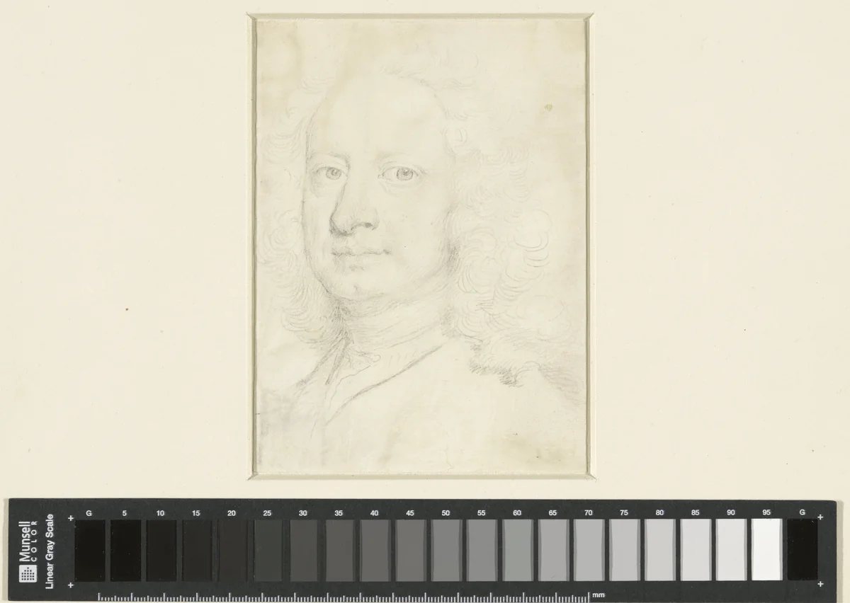 Zelfportret van Jonathan Richardson by Jonathan Richardson, drawing, 1700-1745