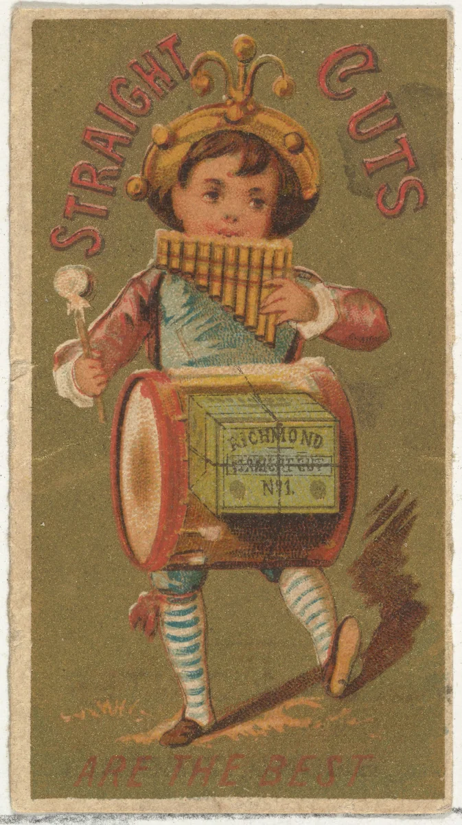 From the Girls and Children series (N65) promoting Richmond Straight Cut Cigarettes for Allen & Ginter brand tobacco products by Allen & Ginter, print, 1884-1891
