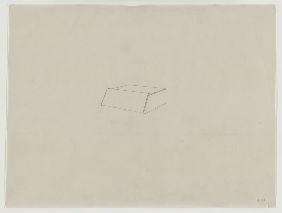 Design for Telefunken Record Player, Perspective by Lilly Reich, mies van der rohe archive, 1937