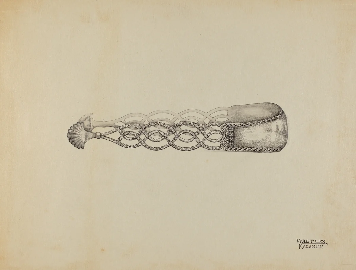 Silver Sugar Tongs by Kalamian Walton, index of american design, 1936