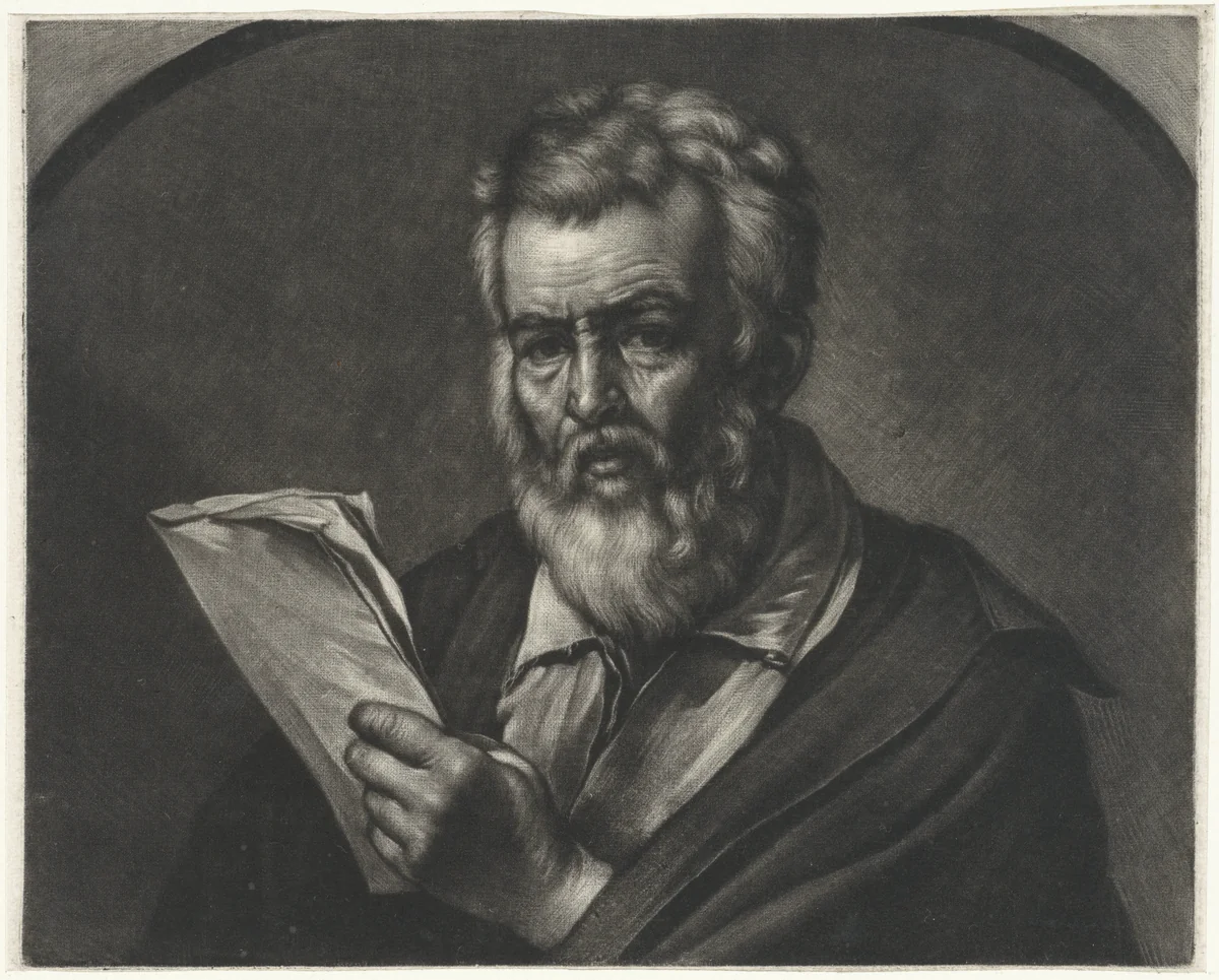 Man met een boekje by Wallerant Vaillant, print, 1658-1677