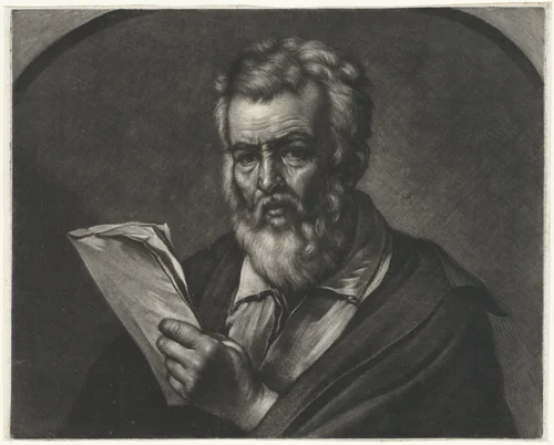 Man met een boekje by Wallerant Vaillant, print, 1658-1677