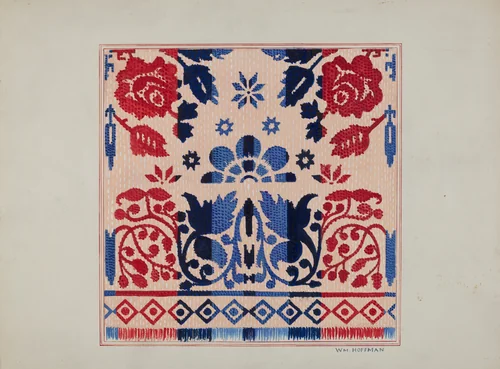 Coverlet by William Hoffman, index of american design, 1936