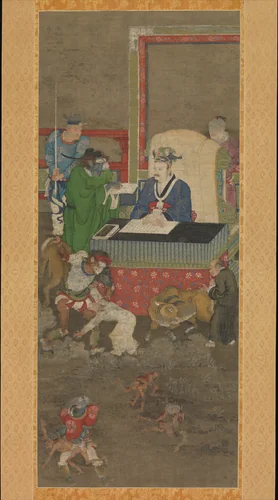 Ten Kings of Hell by Jin Chushi, painting, 1167-1194