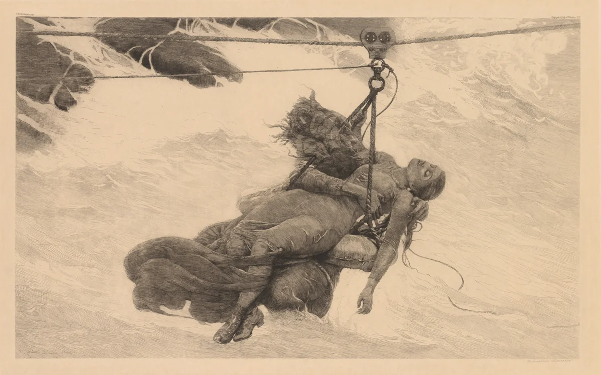 Saved by Winslow Homer, print, 1889