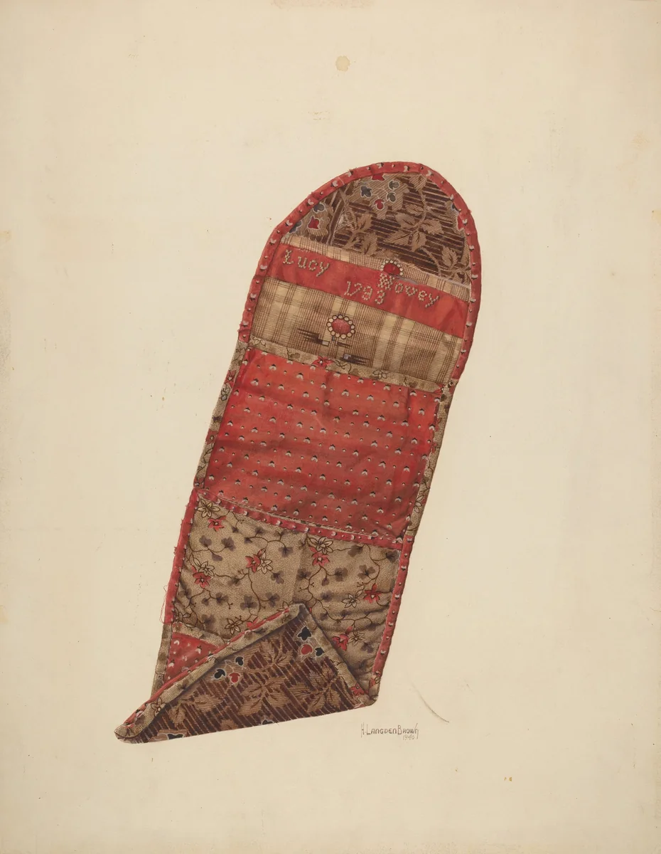 Needle Case by H. Langden Brown, index of american design, 1940