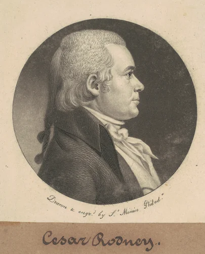 Caesar Augustus Rodney by Charles B. J. Févret de Saint-Mémin, print, 1800