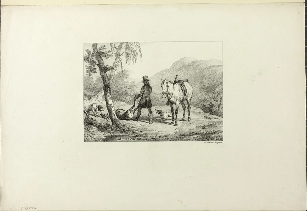 The Quarry by Horace Vernet, print, 1809-1863