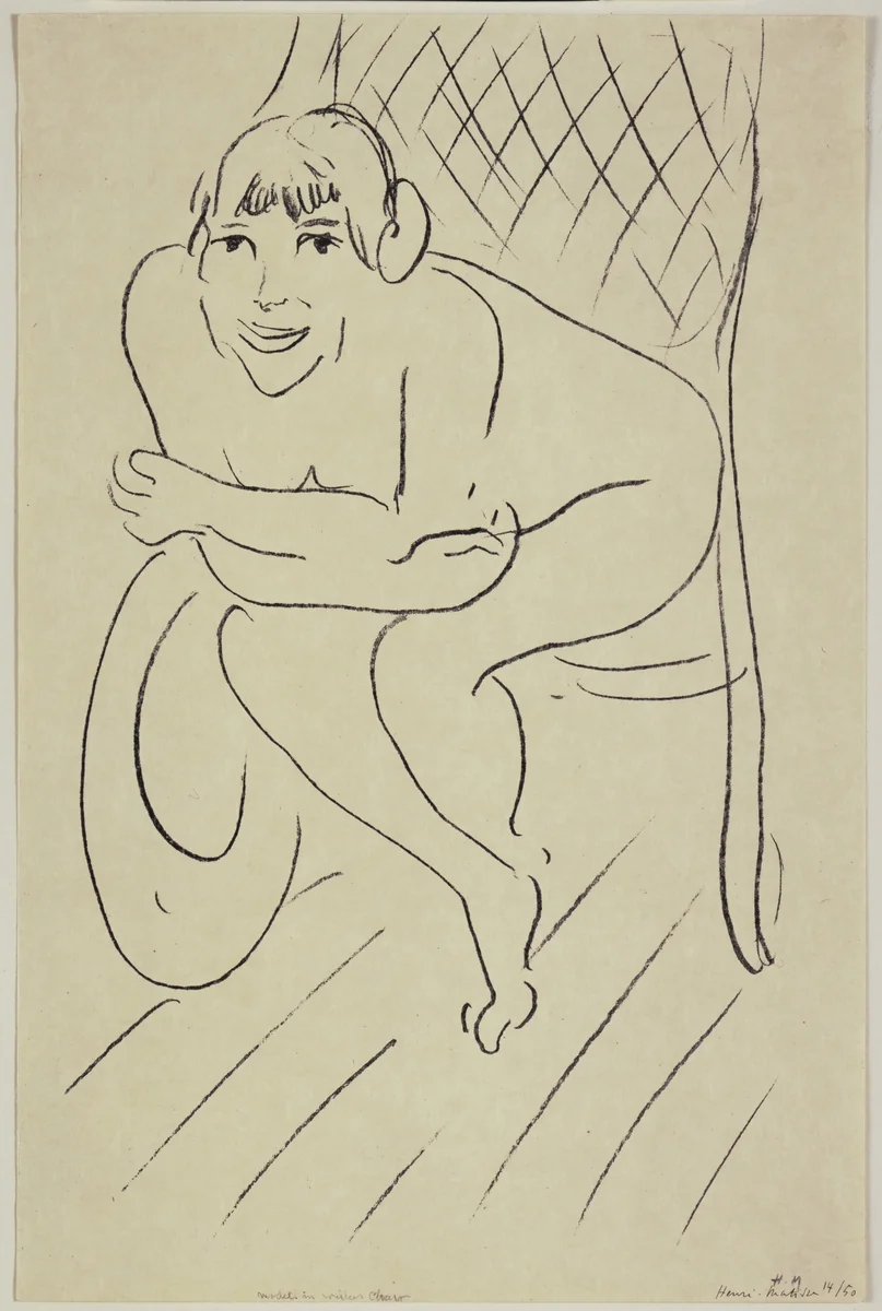 Nude in Rocking Chair (Nu au rocking chair) by Henri Matisse, print, 1913