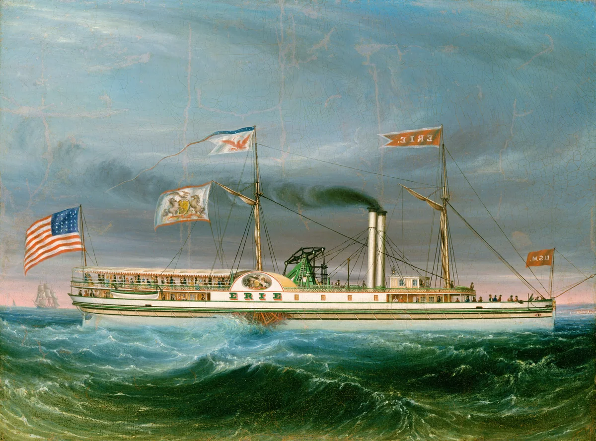 Steamship "Erie" by American 19th Century, painting, 1837