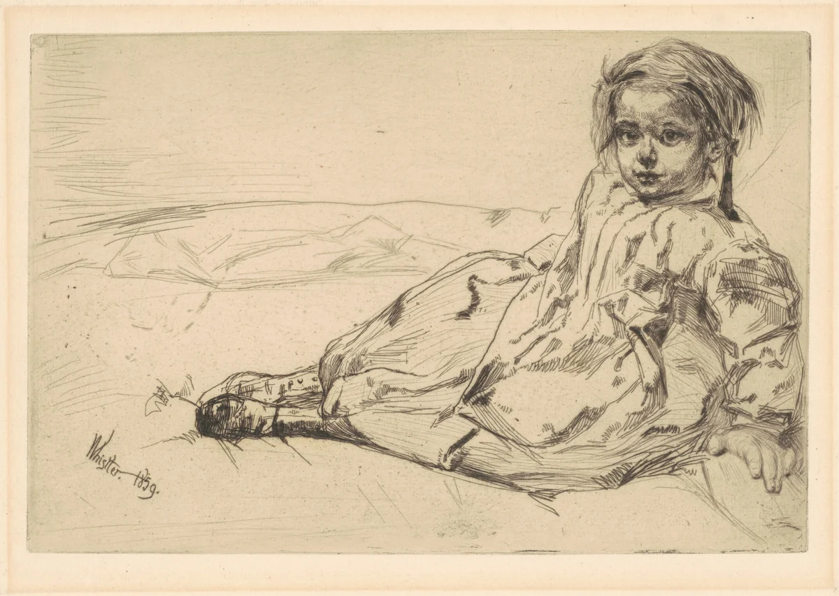 Bibi Valentin by James McNeill Whistler, print, 1859