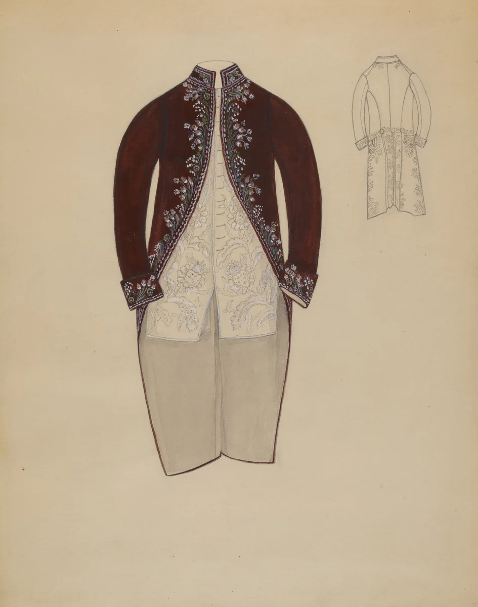 Coat and Waistcoat by Margaret Concha, index of american design, 1936