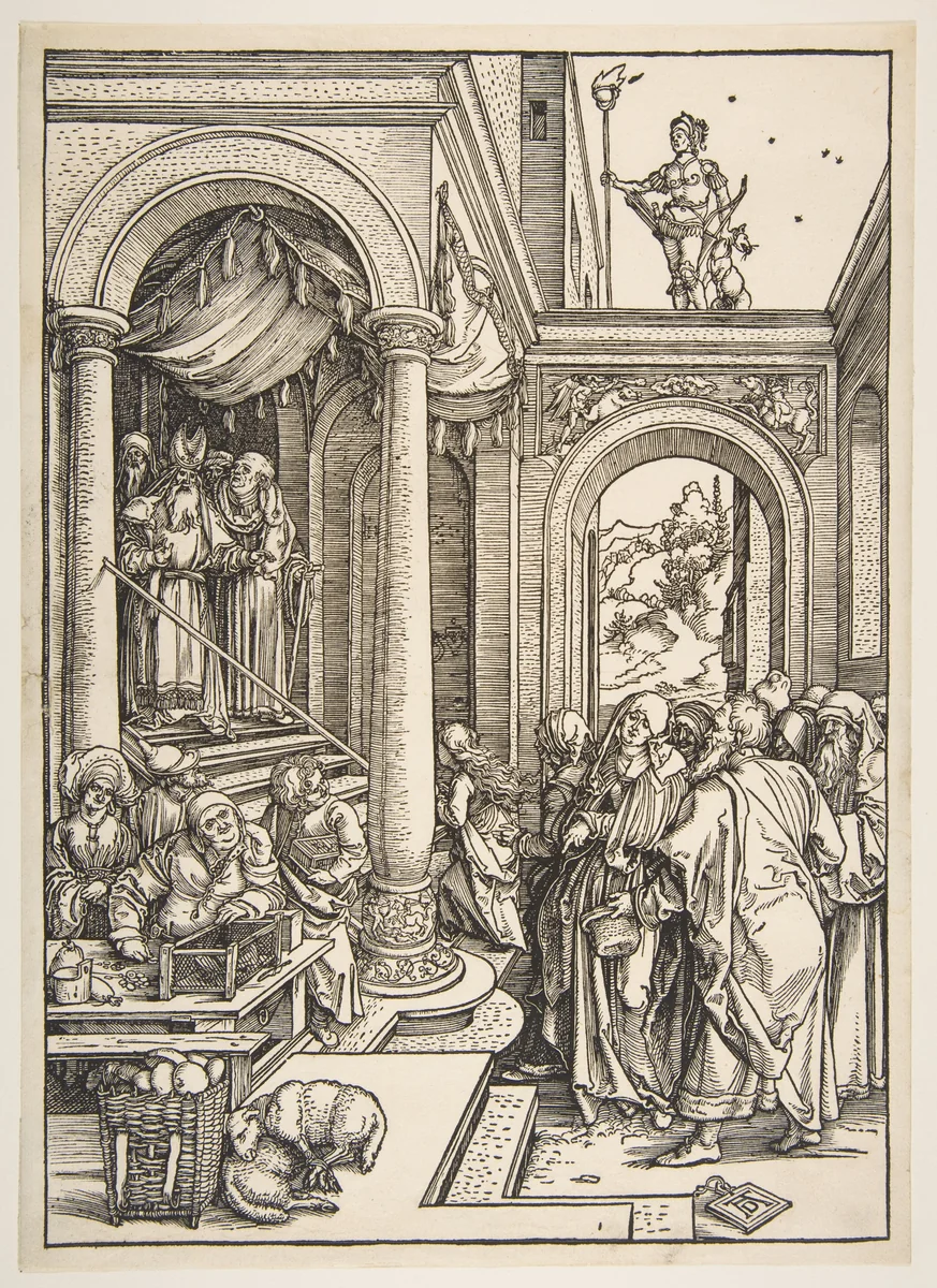 The Presentation of the Virgin in the Temple, from "The Life of the Virgin" by Albrecht Dürer, print, 1503