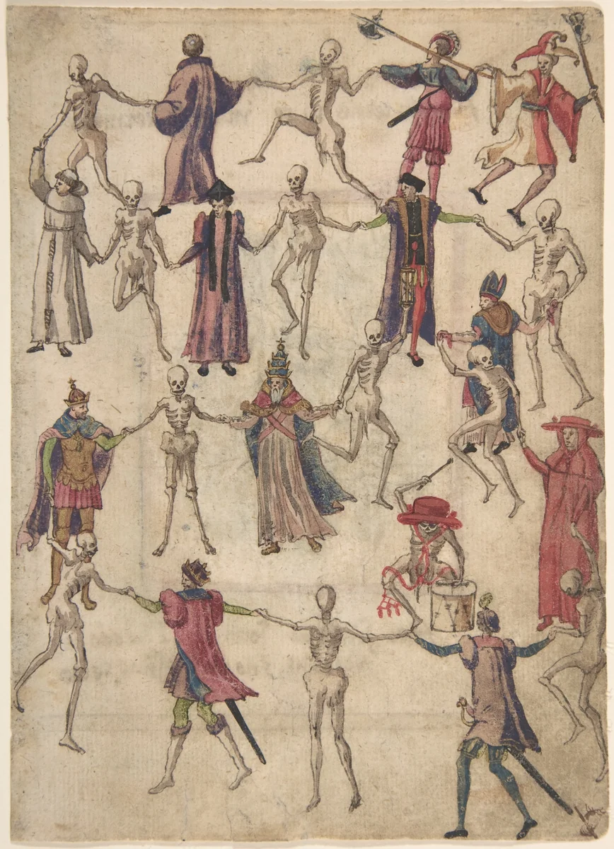The Dance of Death by anonymous, drawing, 1500-1600