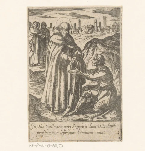 De heilige Philippus geneest een leproos by Antonio Tempesta, print, 1591