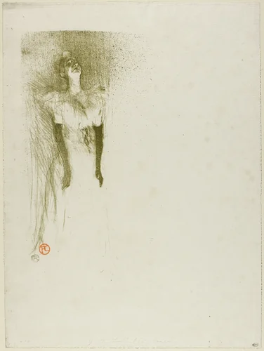 Yvette Guilbert by Henri de Toulouse-Lautrec, print, 1894