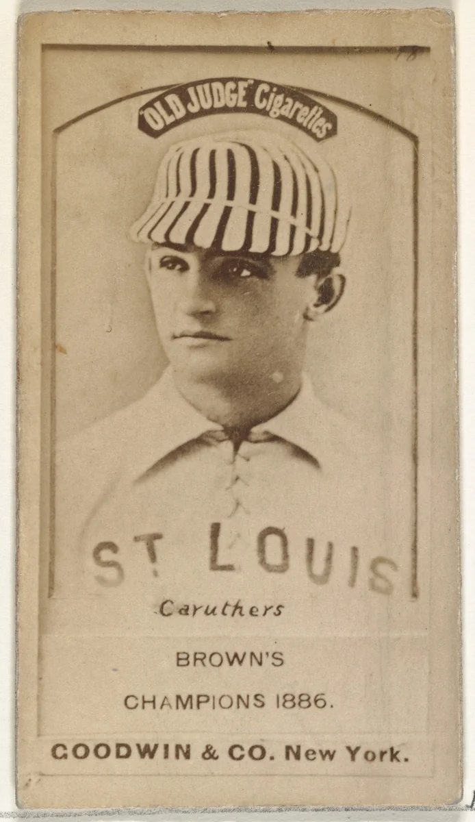 Robert Lee "Parisian Bob" Caruthers, St. Louis Browns, from the Old Judge series (N172) for Old Judge Cigarettes by Goodwin & Company, photograph, 1886