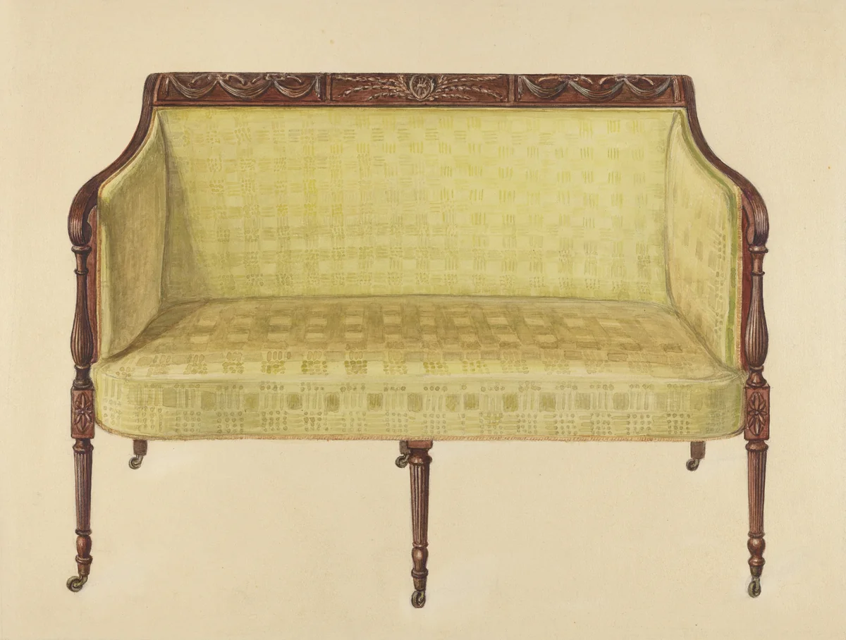 Sofa by Bernard Gussow, index of american design, 1940
