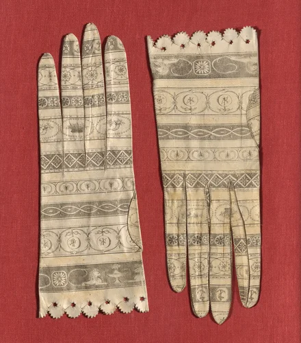 Pair of Gloves by Spain, Barcelona, textile, 1790-1810