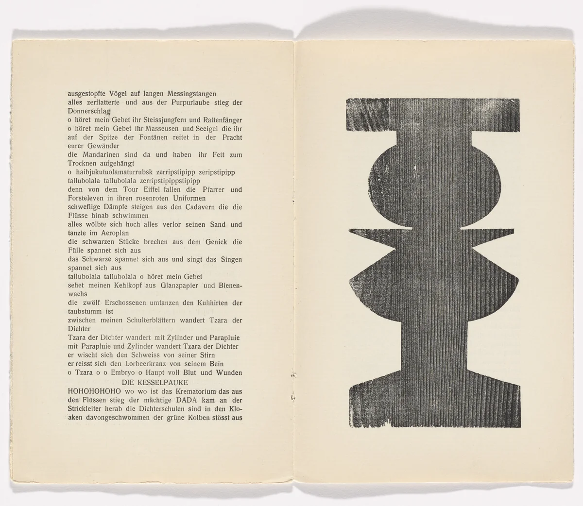 Plate (folio 7) from Phantastische Gebete (Fantastic Prayers) by Jean Arp, illustrated book, 1916