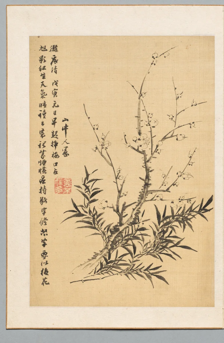 Plum Blossoms and Bamboo by Tanomura Chikuden (田能村竹田), other, 1818