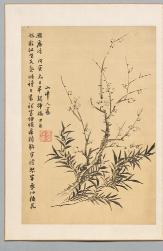 Plum Blossoms and Bamboo by Tanomura Chikuden (田能村竹田), other, 1818