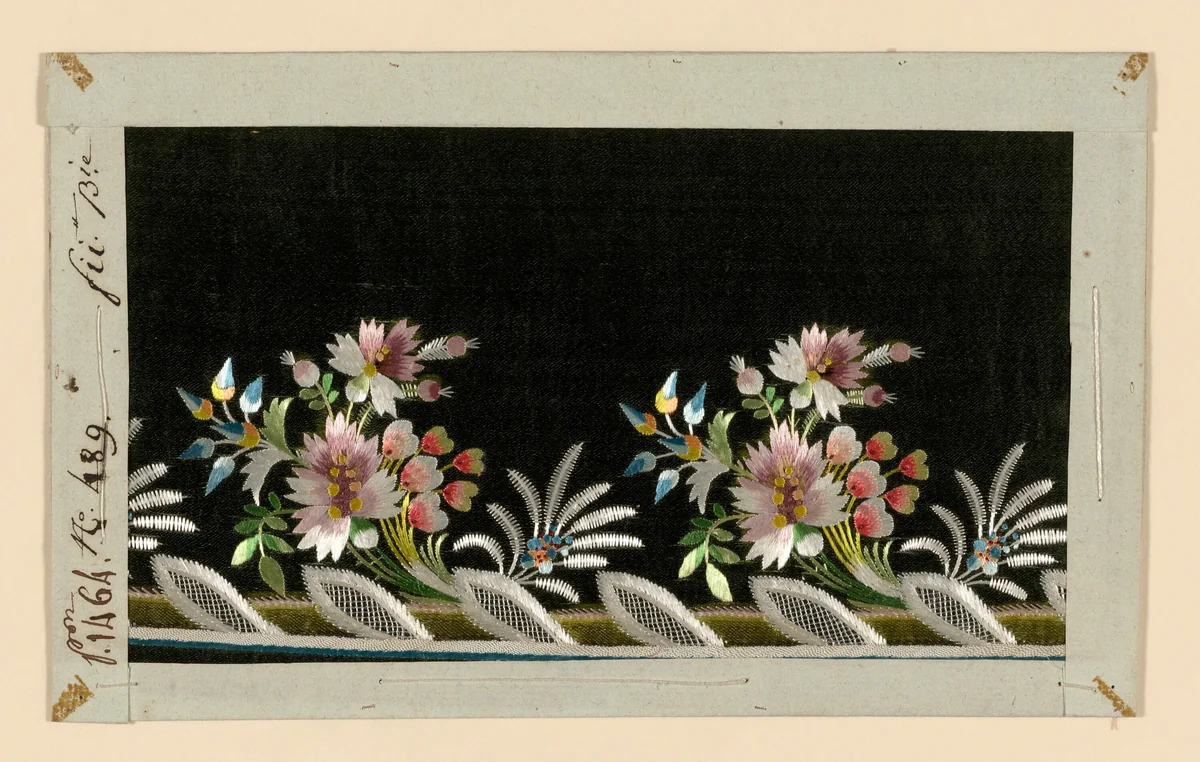 Salesman's Sample by France, possibly Lyon, textile, 1780-1790