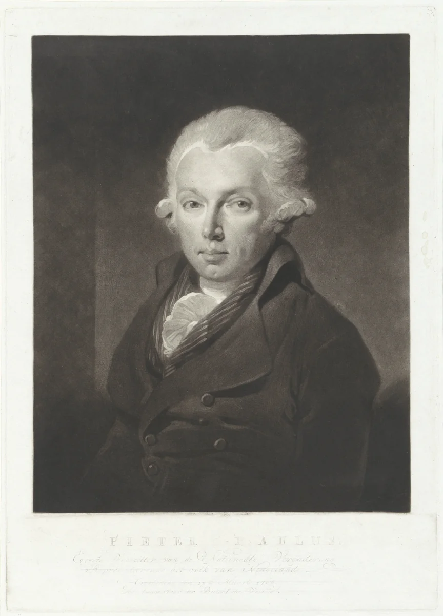 Portret van Pieter Paulus by Charles Howard Hodges, print, 1795-1796