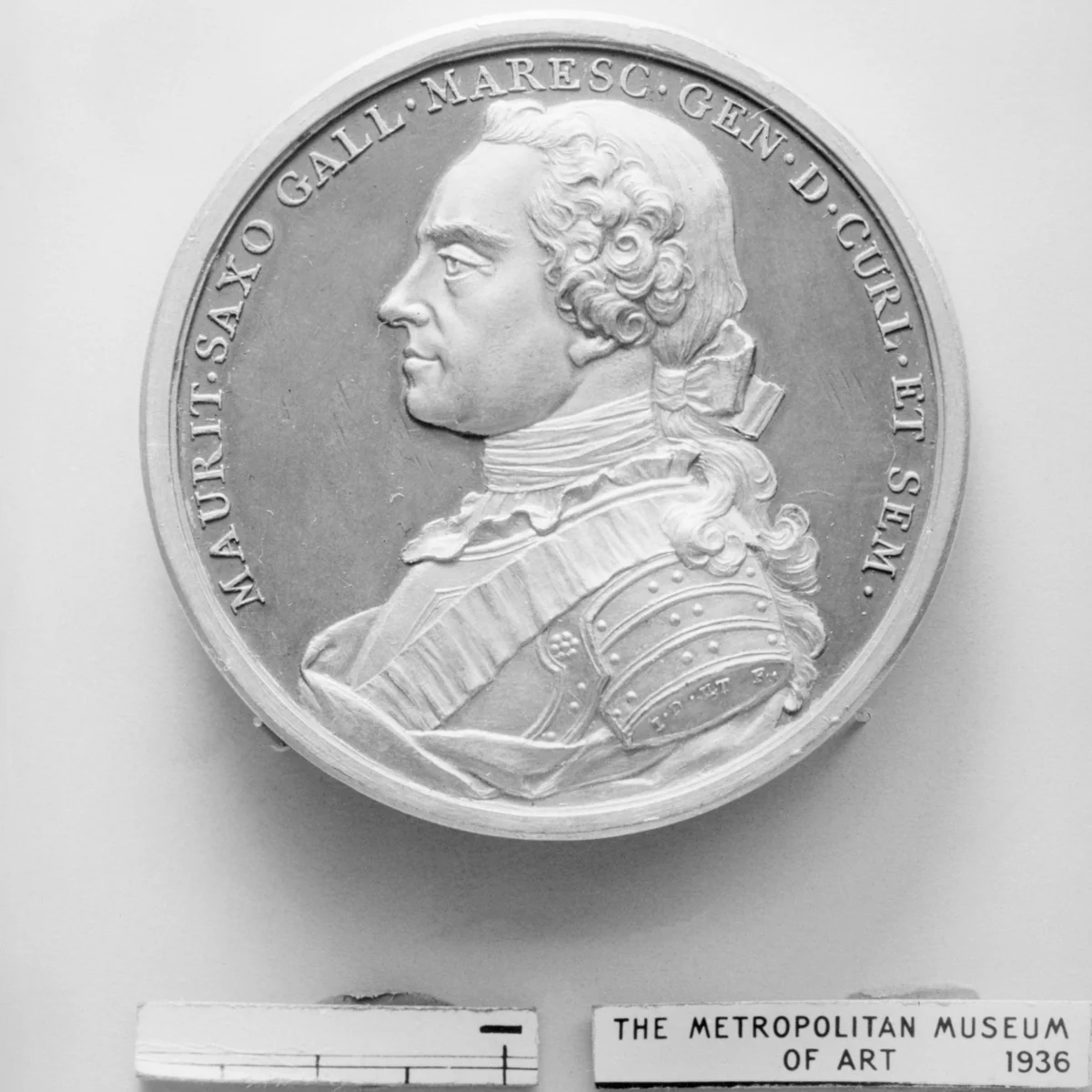 Count Maurice, Maréchal de Saxe (1696–1750) by Jean Dassier, metalwork, 1747