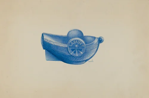 Blue Salt Boat by Margaret Stottlemeyer, index of american design, 1936