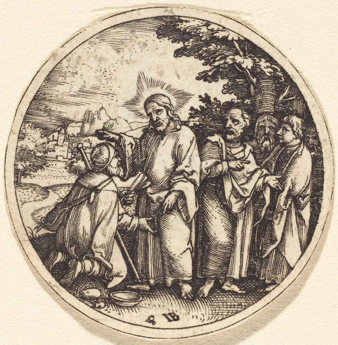 Christ Consoling the Centurion by Master IB, print, 1450-1583