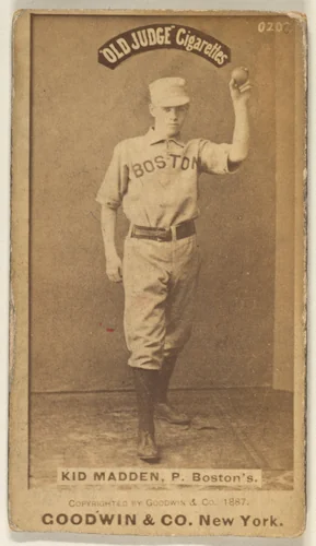 Kid Madden, Pitcher, Boston, from the Old Judge series (N172) for Old Judge Cigarettes by Goodwin & Company, photograph, 1887
