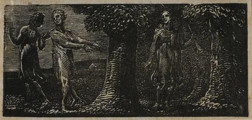 Colinet Mocked by Two Boys, from The Pastorals of Virgil by William Blake, print, 1821