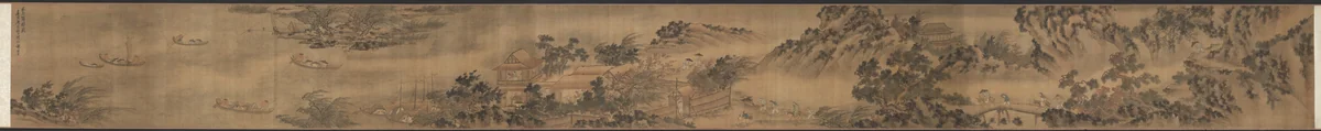 Returning to the Village in a Rainstorm by Xie Shichen, painting, 1530